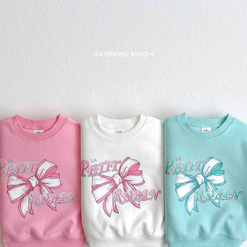 Vivid I - Korean Children Fashion - #toddlerclothing - Ribbon Puff Sweatshirt - 2