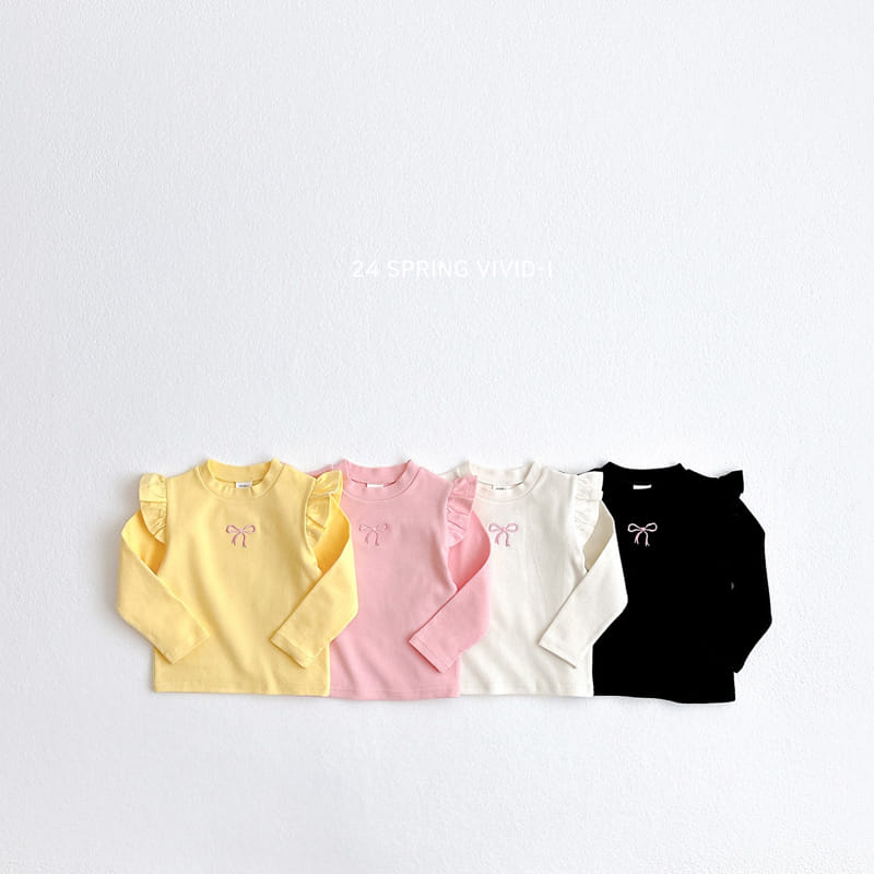 Vivid I - Korean Children Fashion - #toddlerclothing - Ribbon Wing Tee