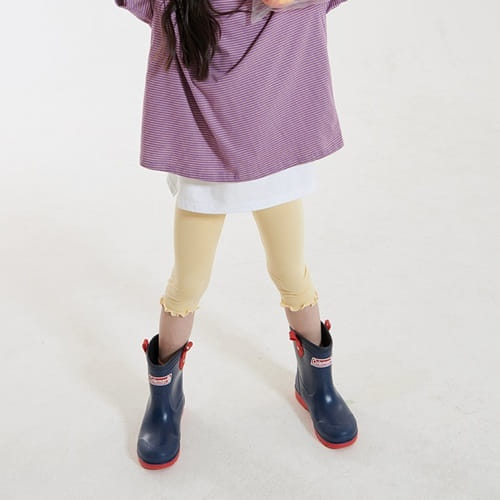 Whitesketchbook - Korean Children Fashion - #kidsstore - Terry New Three Quarter Leggings