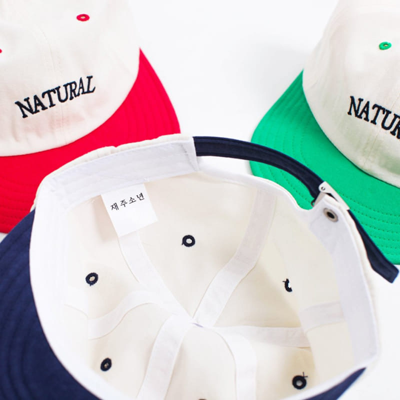 Witty Boy - Korean Children Fashion - #kidsshorts - Natural Embroidery Cap - 5