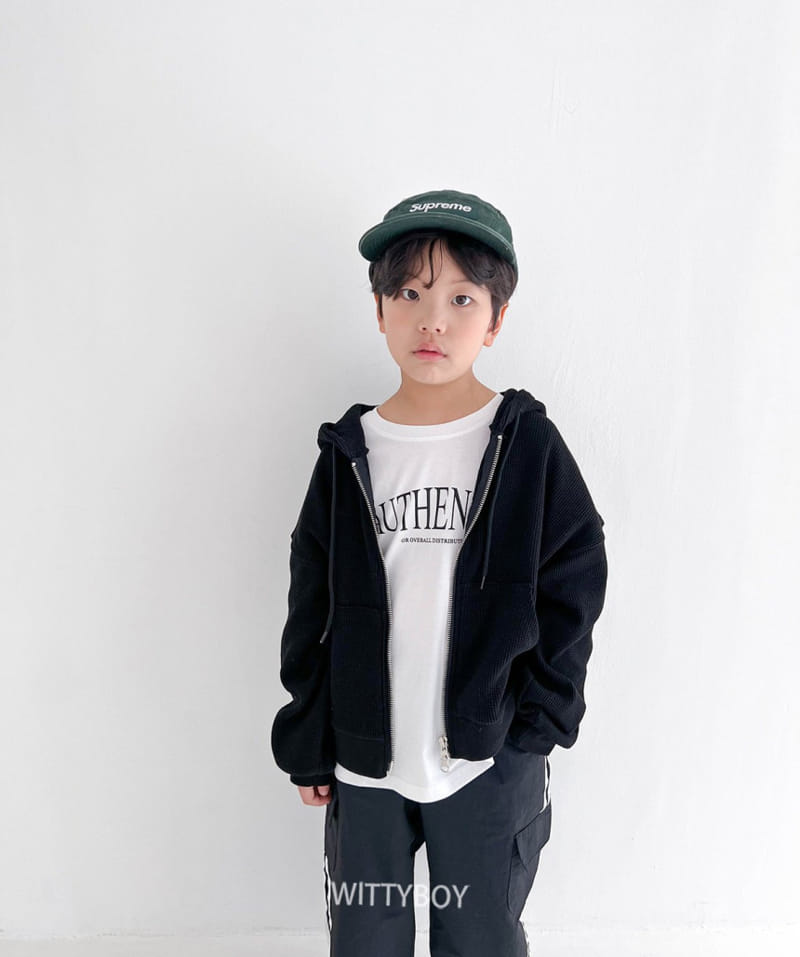 Witty Boy - Korean Children Fashion - #prettylittlegirls - Waffle Two Way Zip Up - 3