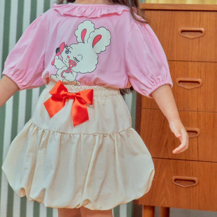 1St Blue - Korean Children Fashion - #Kfashion4kids - balloon Ribbon Skirt - 3
