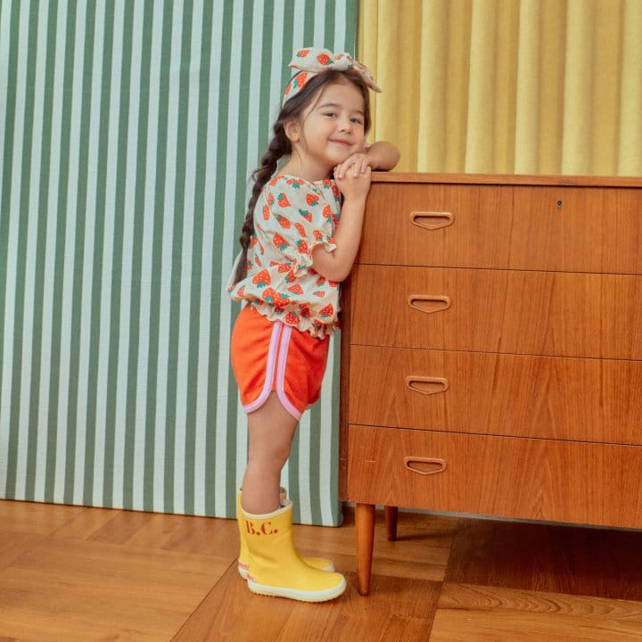 1St Blue - Korean Children Fashion - #childofig - Strawberry Puff Tee - 2