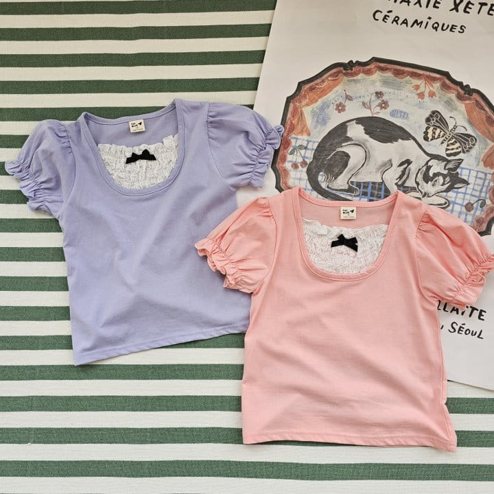 1St Blue - Korean Children Fashion - #designkidswear - Bolero Shirring Tee - 7