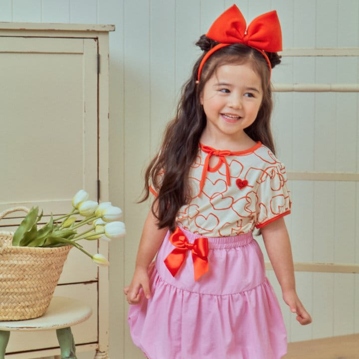 1St Blue - Korean Children Fashion - #designkidswear - Heart Kkiri Puff Tee - 6