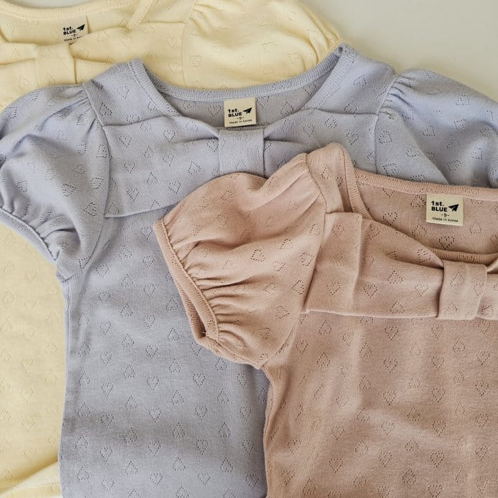 1St Blue - Korean Children Fashion - #discoveringself - Ribbon Eyelet Tee - 10