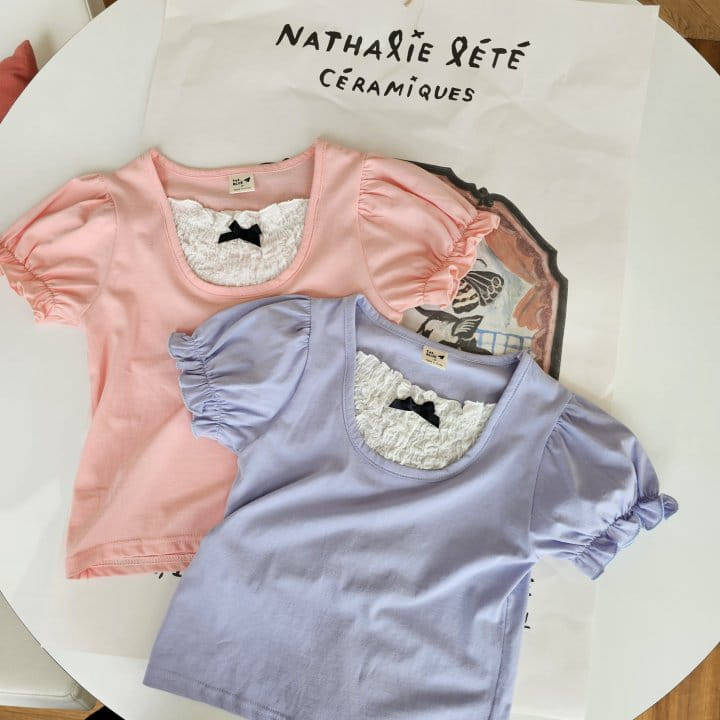 1St Blue - Korean Children Fashion - #discoveringself - Bolero Shirring Tee - 8