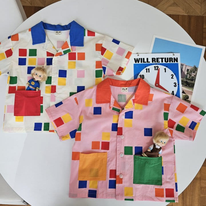 1St Blue - Korean Children Fashion - #discoveringself - Square Collar Shirt - 6