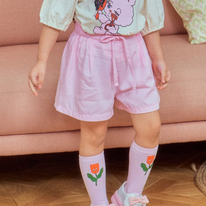 1St Blue - Korean Children Fashion - #discoveringself - Ribbon String Shorts - 2