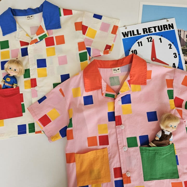 1St Blue - Korean Children Fashion - #fashionkids - Square Collar Shirt - 7