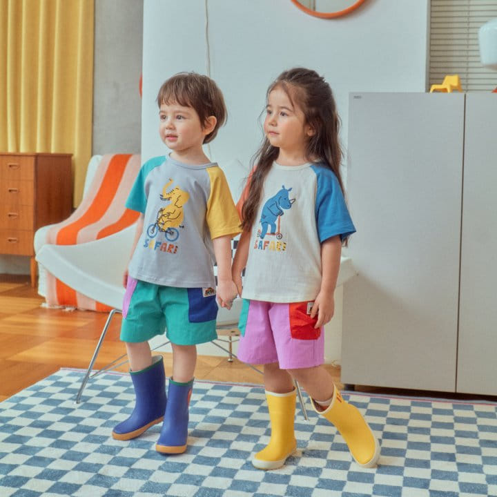 1St Blue - Korean Children Fashion - #discoveringself - Cargo Color Shorts - 4