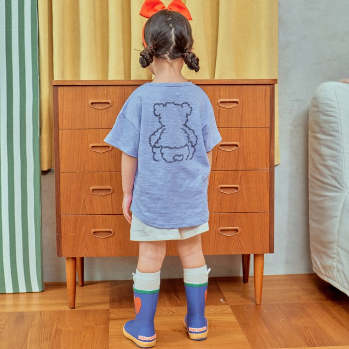 1St Blue - Korean Children Fashion - #fashionkids - Ribbon Bear Tee - 5