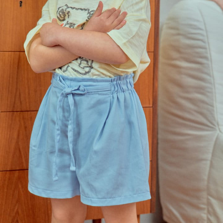 1St Blue - Korean Children Fashion - #kidsstore - Ribbon String Shorts - 5