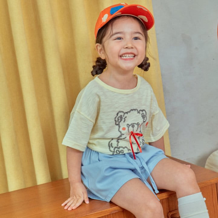 1St Blue - Korean Children Fashion - #kidsstore - Ribbon Bear Tee - 7