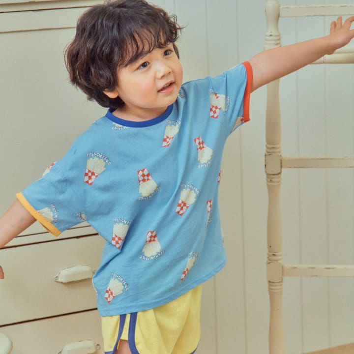 1St Blue - Korean Children Fashion - #kidzfashiontrend - Potato Paint Tee  - 3