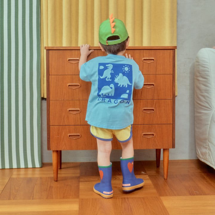 1St Blue - Korean Children Fashion - #littlefashionista - Dragon Short Sleeve Tee  - 2