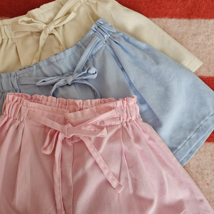1St Blue - Korean Children Fashion - #littlefashionista - Ribbon String Shorts - 8