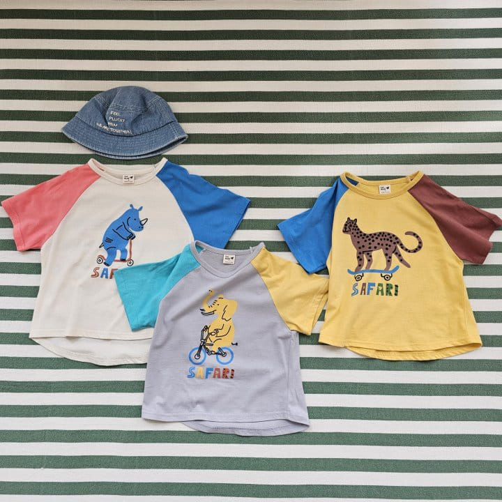 1St Blue - Korean Children Fashion - #littlefashionista - Safari Raglan Tee  - 8