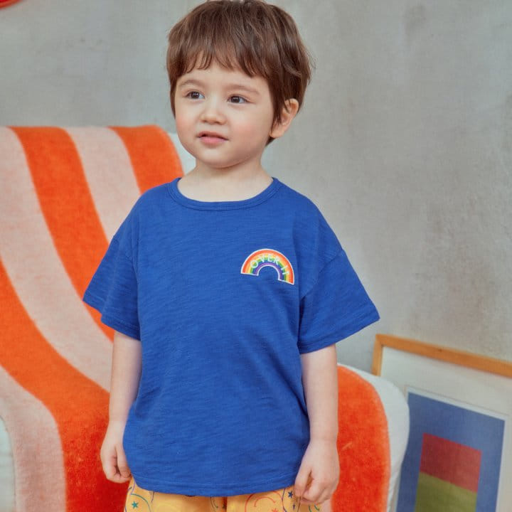 1St Blue - Korean Children Fashion - #minifashionista - Rainbow Smile Tee  - 3