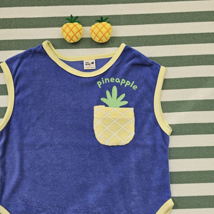 1St Blue - Korean Children Fashion - #prettylittlegirls - Fruit Pocket Sleeveless Tee - 10