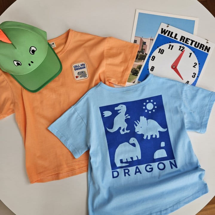 1St Blue - Korean Children Fashion - #stylishchildhood - Dragon Short Sleeve Tee  - 8