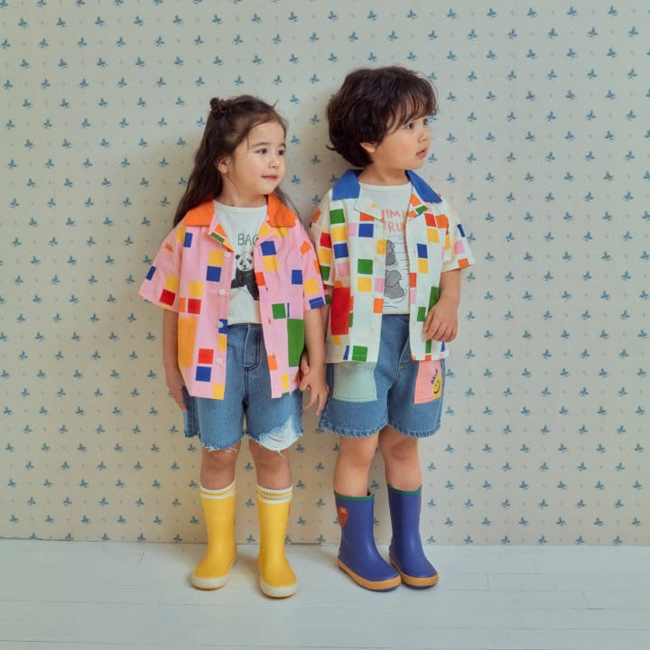 1St Blue - Korean Children Fashion - #stylishchildhood - Square Collar Shirt - 2