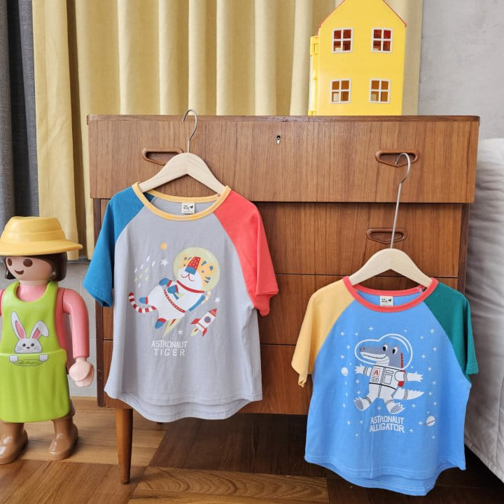 1St Blue - Korean Children Fashion - #todddlerfashion - Space Animal Tee  - 7