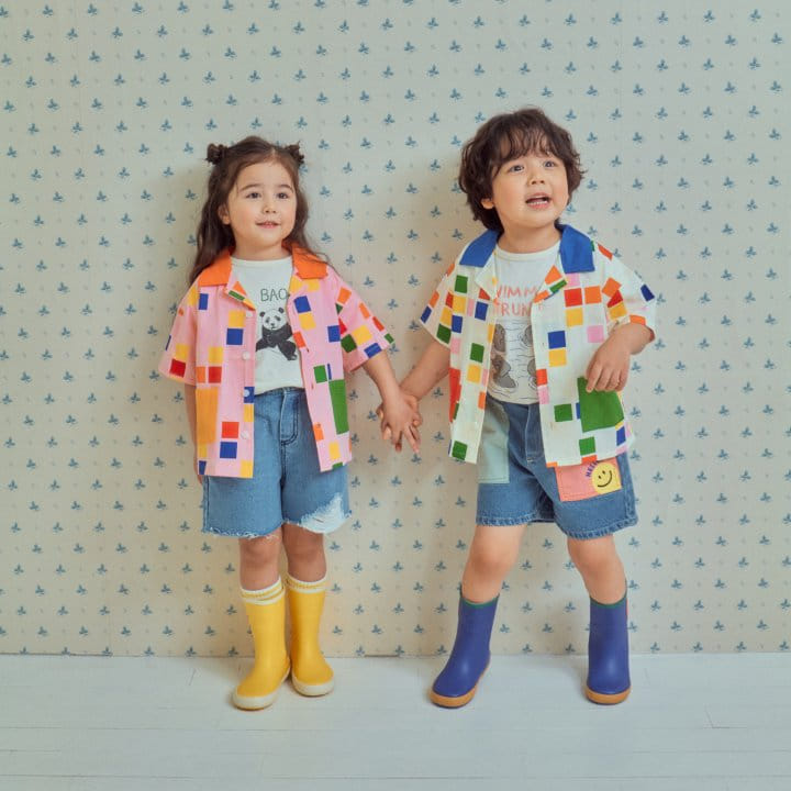 1St Blue - Korean Children Fashion - #toddlerclothing - Square Collar Shirt