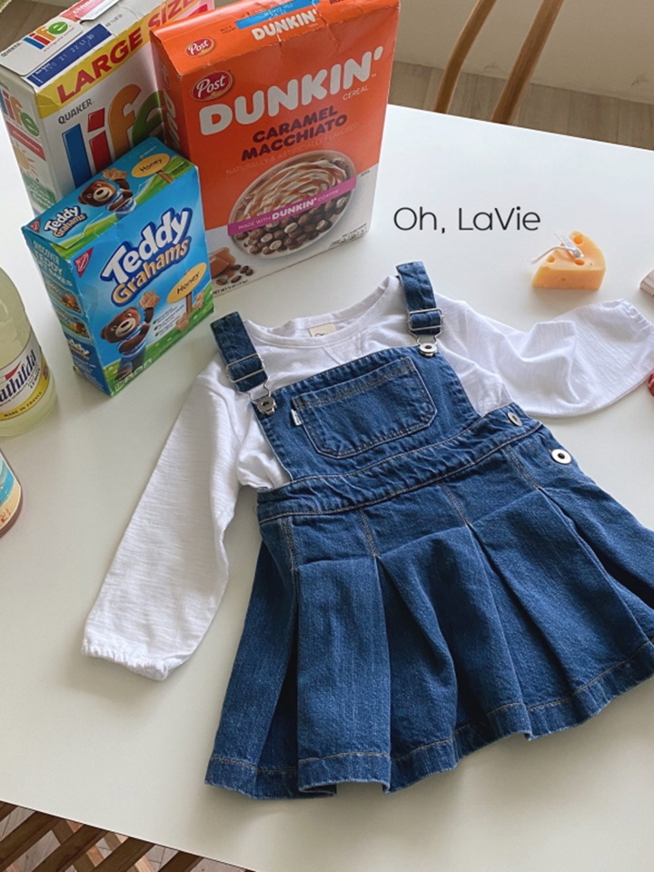 Denim Dungarees Tennis Skirt