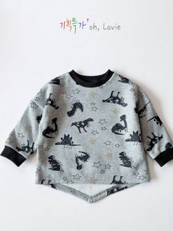 Dinosaur Print Fleece Sweatshirt
