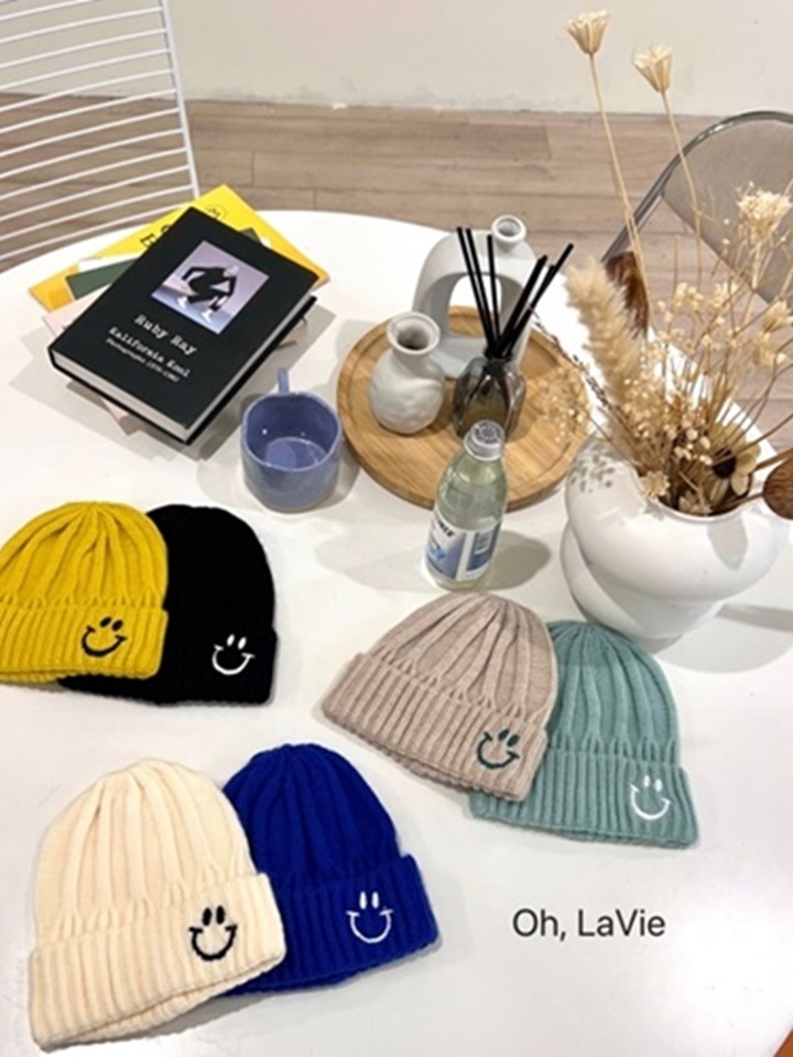 Smile Embroidery Beanie