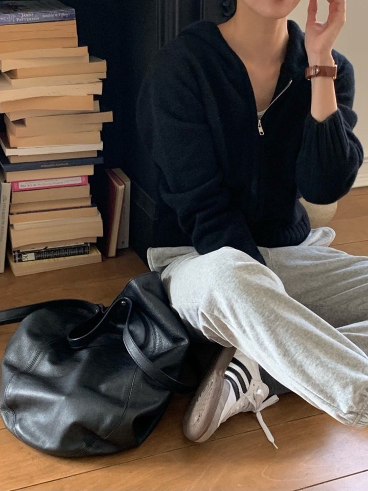 Ete Hoody Zip Up Knit Cardigan
