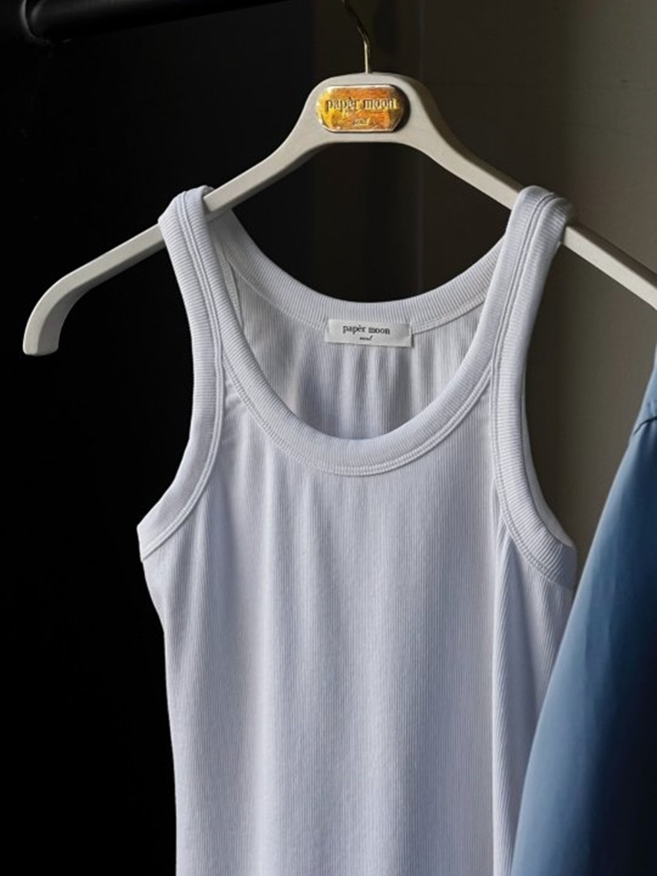 Sleeveless Rib Jersey Tank Top