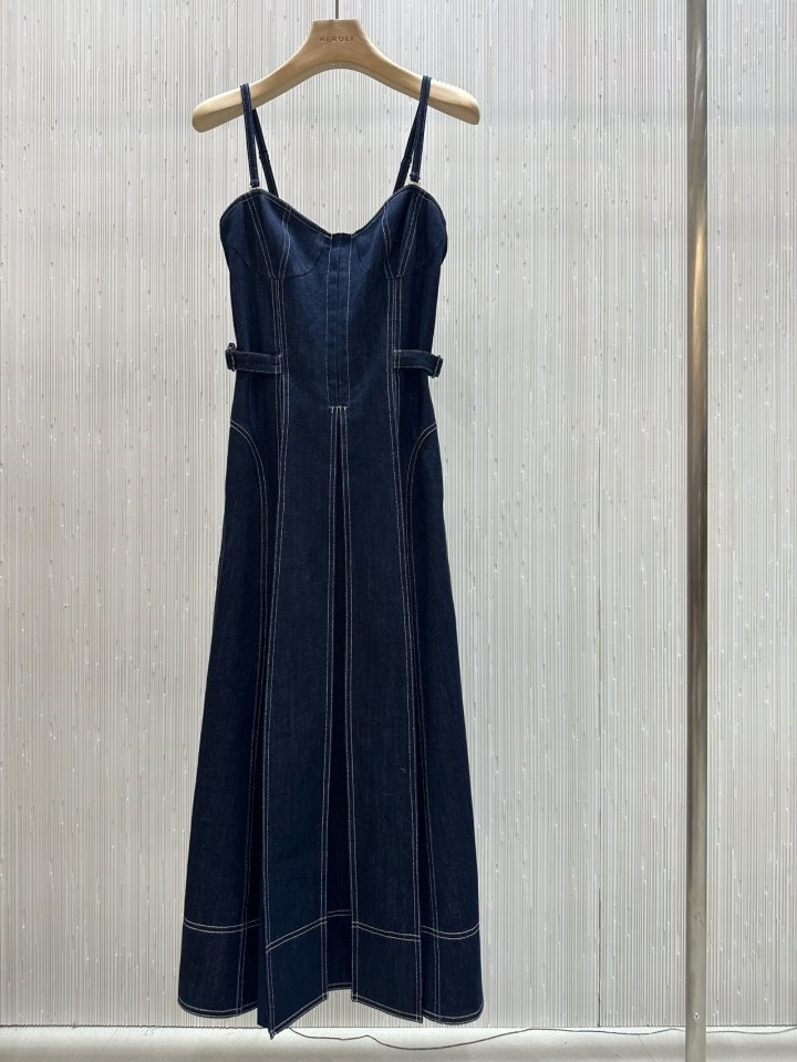 M Pleats Denim One-Piece
