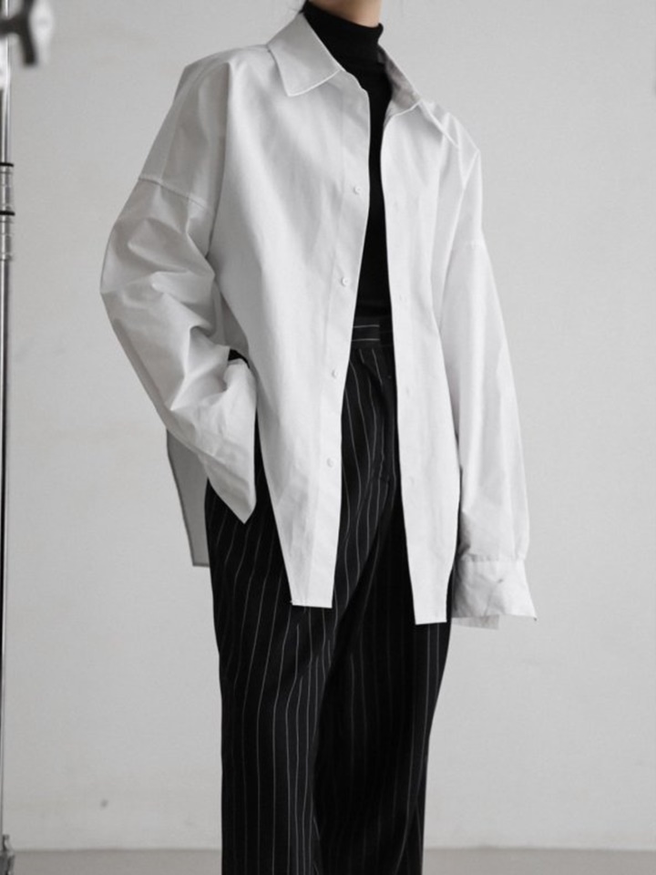 Bodysuit Detail Button Down Shirt