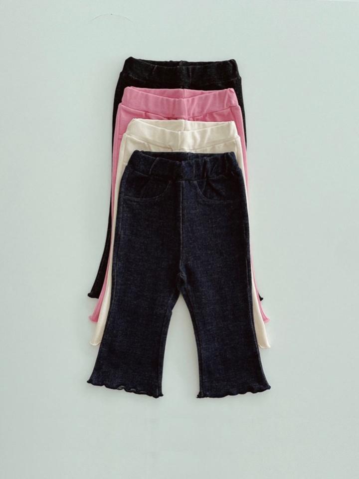 Denim Terry Wide Pants