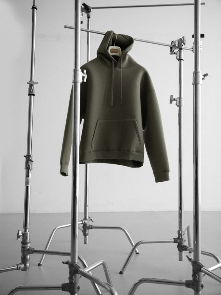 Oversized Neoprene Hoodie Sweatshirt