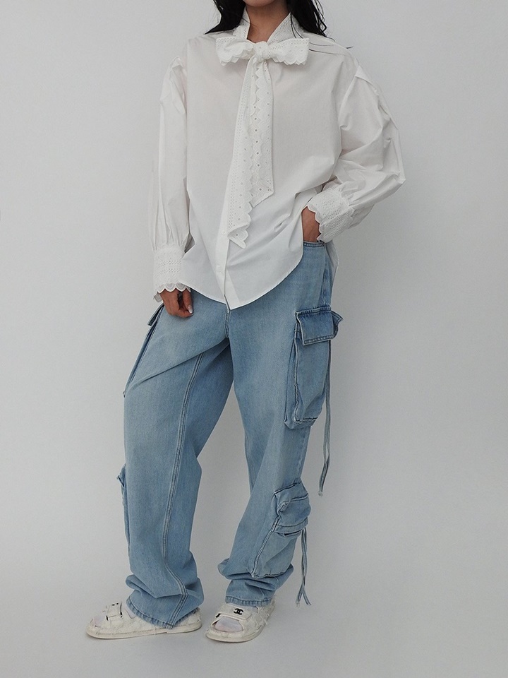 4 Cargo Denim Pants