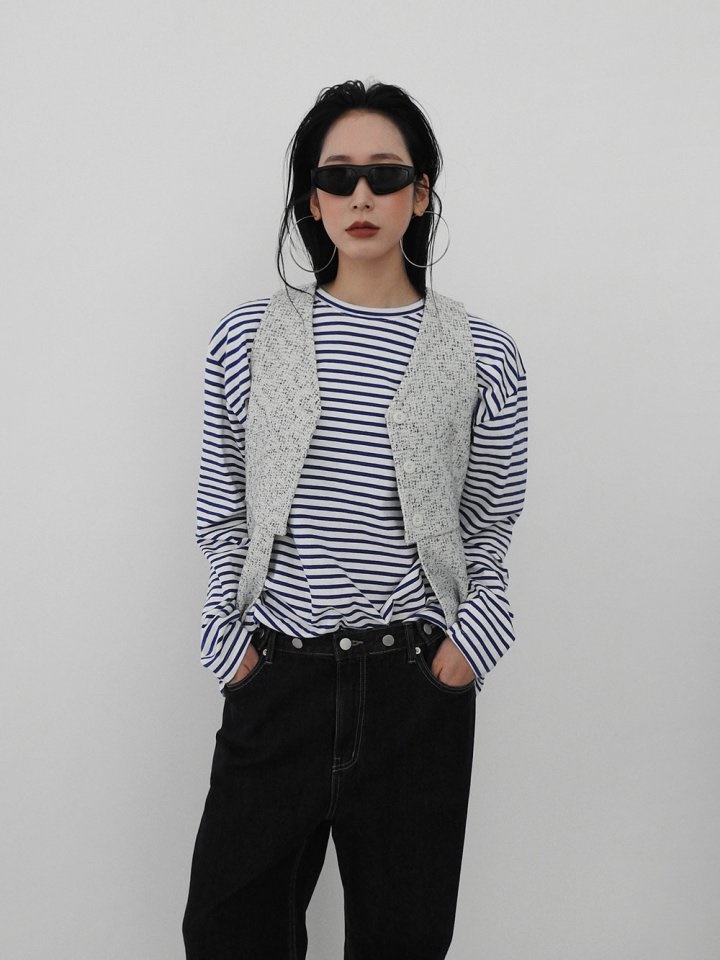 Tweed Line Vest