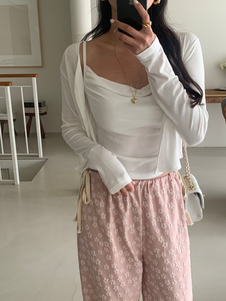 Cookies Sleeveless Cardigan Set