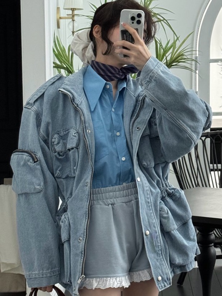 6 Cargo Denim Jacket