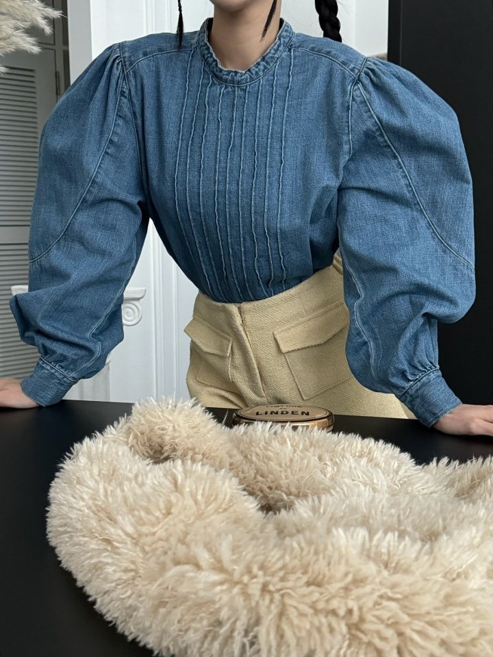 China Pintuck Denim Shirt