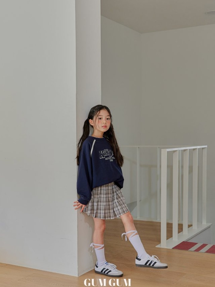 Ell Check Wrinkle Skirt