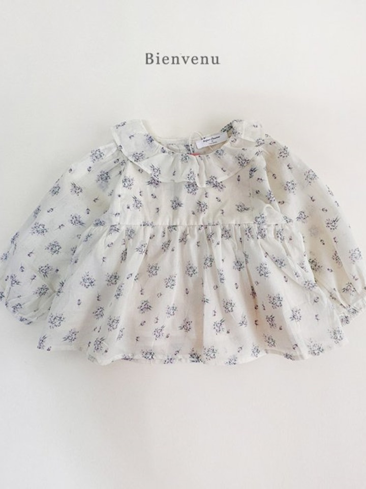 Frill Empire Flower Blouse
