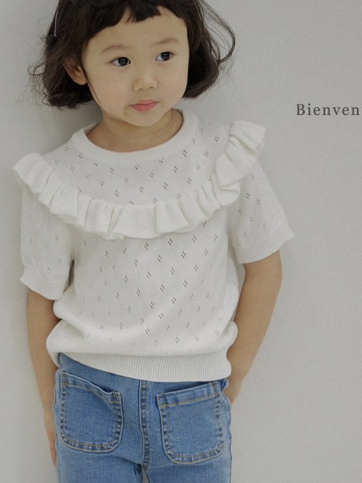 Frill Short Sleeve Knit