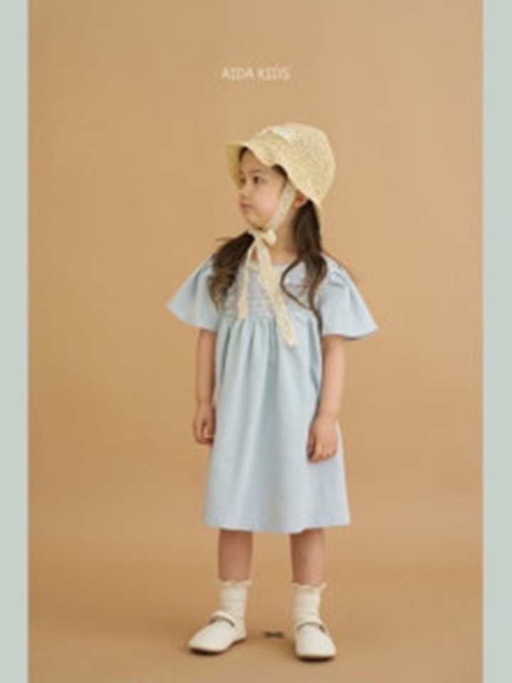 Denim Embroidery One-Piece