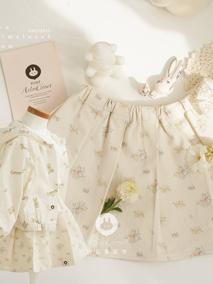 Flower Denim Baby C Skirt
