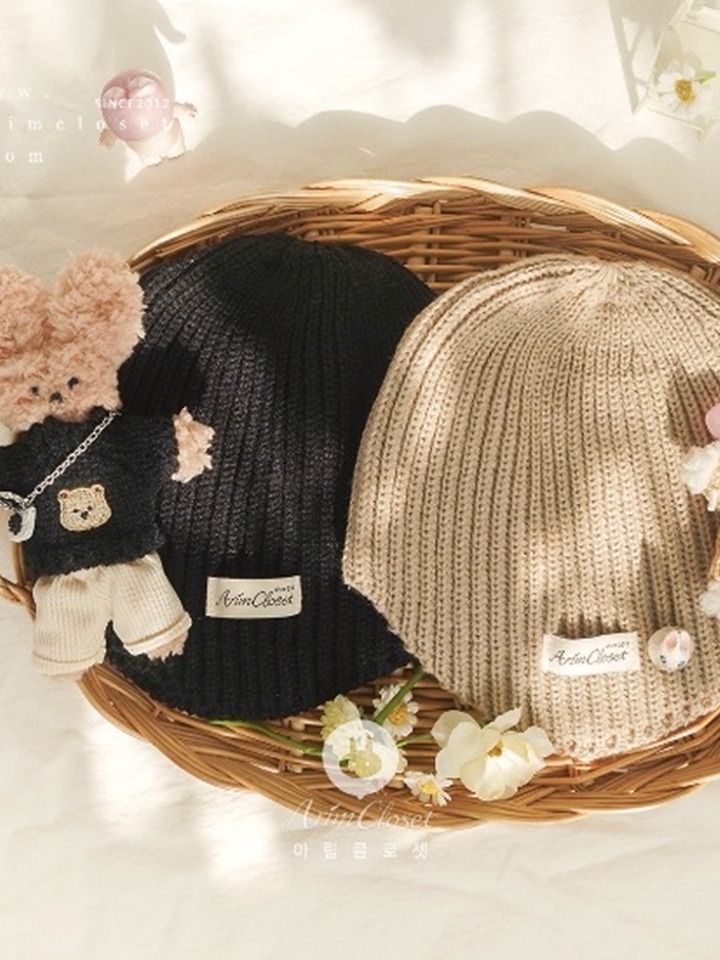 2color Baby Beanie Hat (1ea)