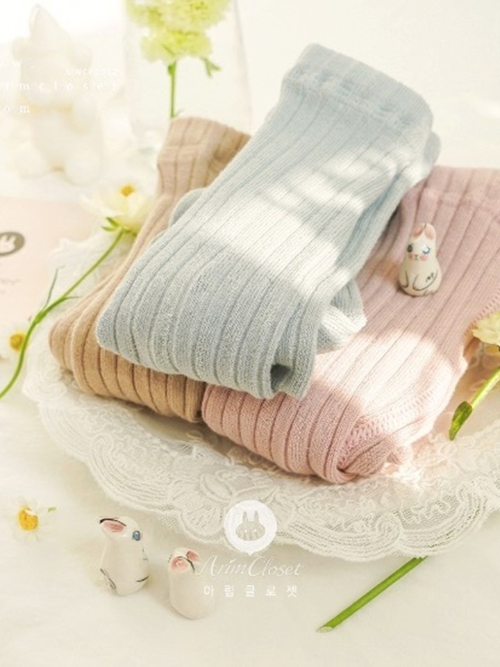 3color Daily Soft Rib Baby Tights