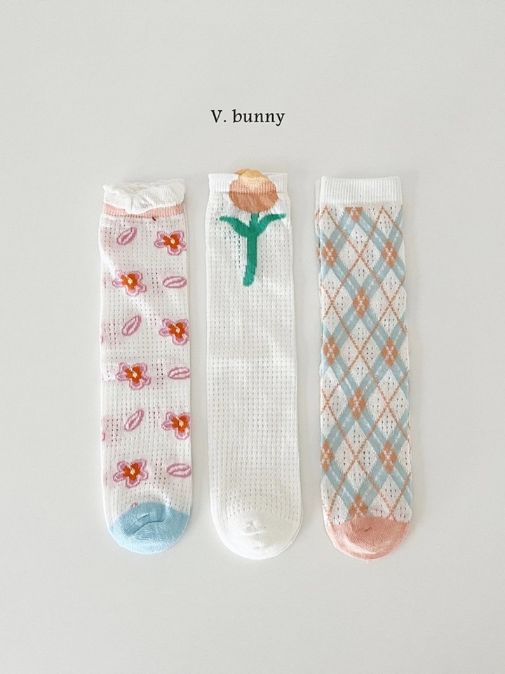 One Flower Socks Set